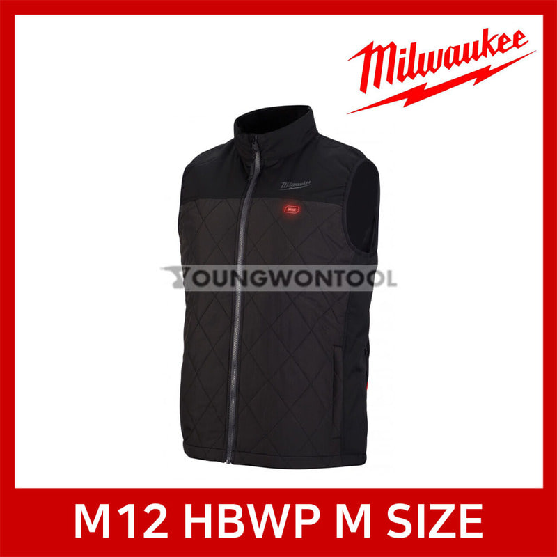 밀워키 M12 HBWP-0 충전 12V 히팅 조끼 M 3단 온도 조절