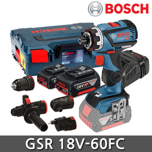 보쉬 GSR18V-60FC 충전 드릴 컴팩트 어댑터 4종 18V 5.0Ah