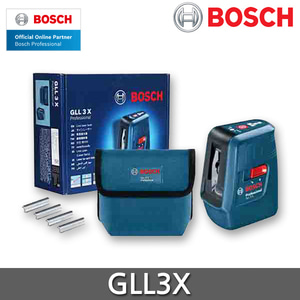 보쉬 GLL3X 수직 수평 3 라인 레이저 레벨기 GLL 3 X