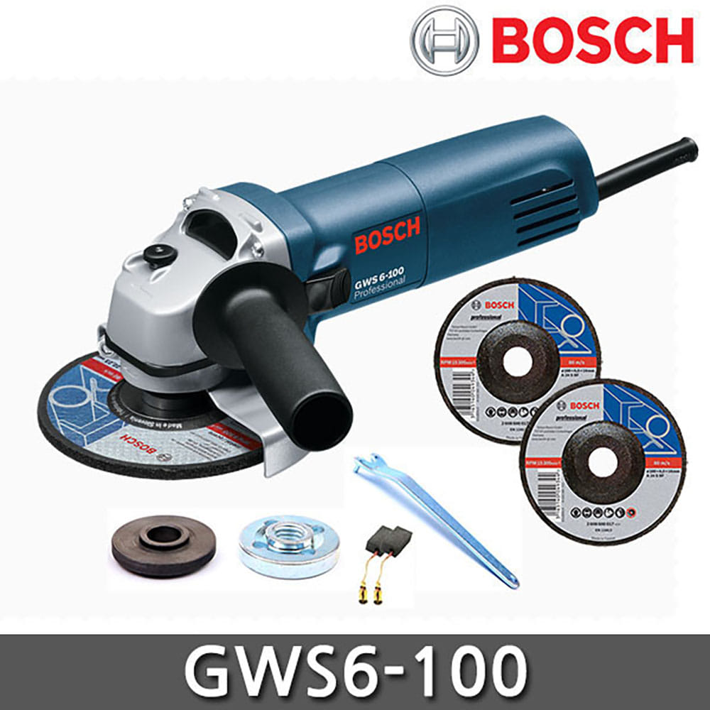 보쉬 GWS6-100  그라인더 4인치 그라인더 연마석 카본브러쉬