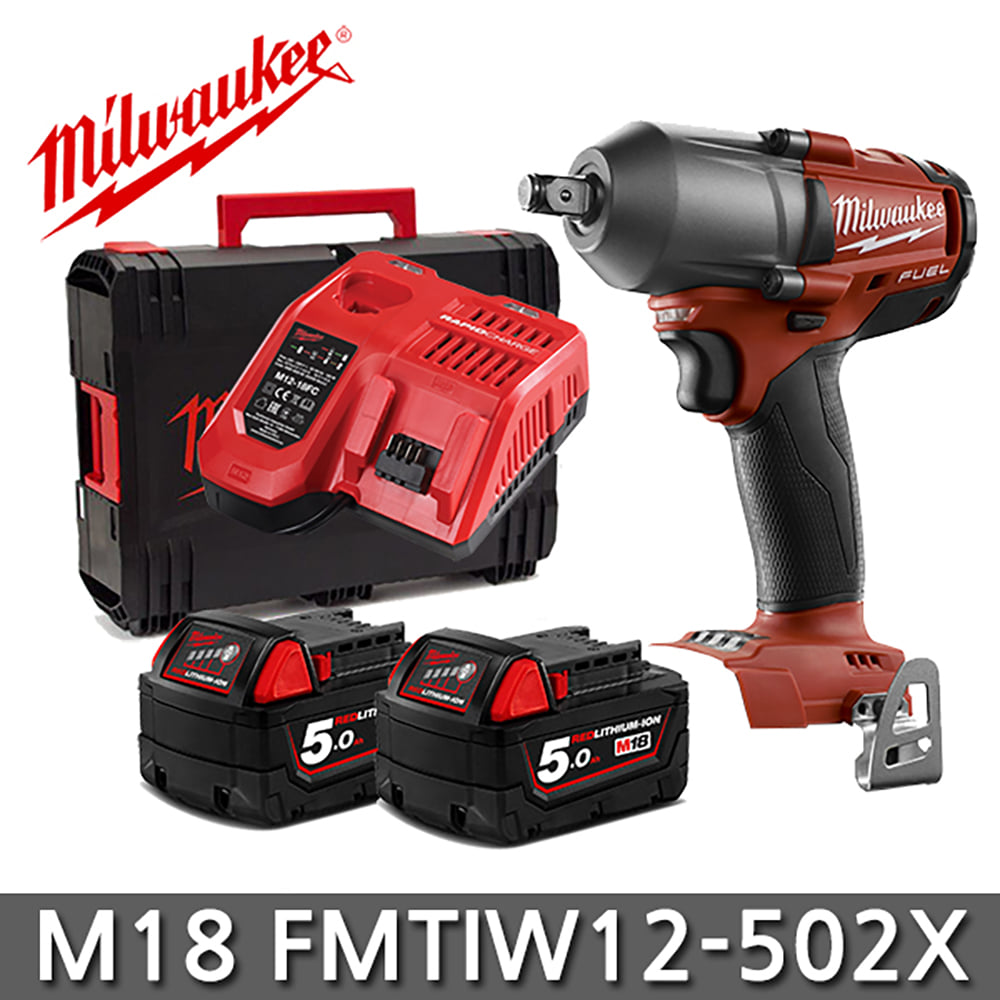 밀워키 M18 FMTIW12-502X/501X 미드하이토크 5.0A 세트