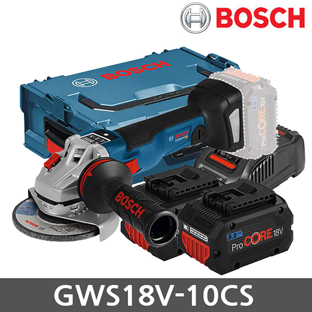 보쉬 GWS18V-10SC 그라인더 프로코어 8.0Ah 배터리2개