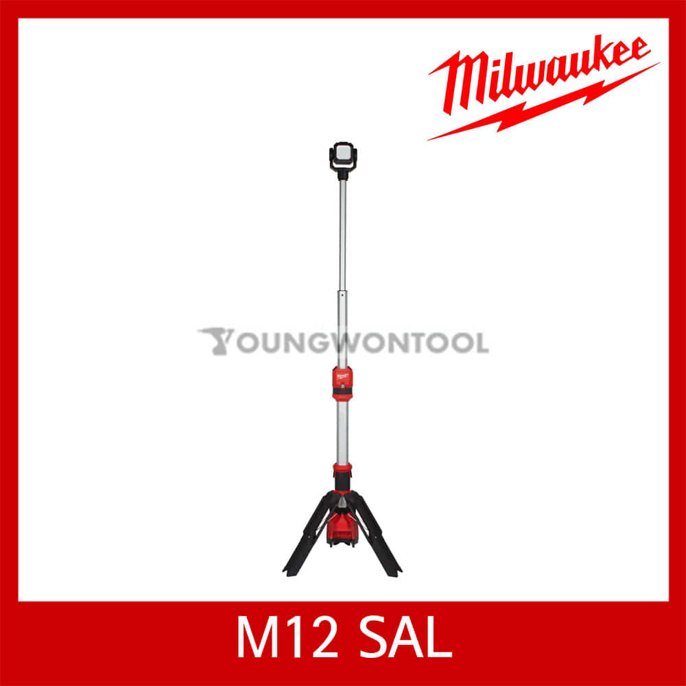 밀워키 M12 SAL-0 LED 스탠드형 작업등 베어툴 12V 1400루멘