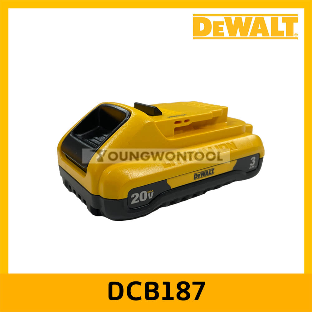 디월트 DCB187 20V 3.0A 배터리 DCB182 DCD785/DCF885
