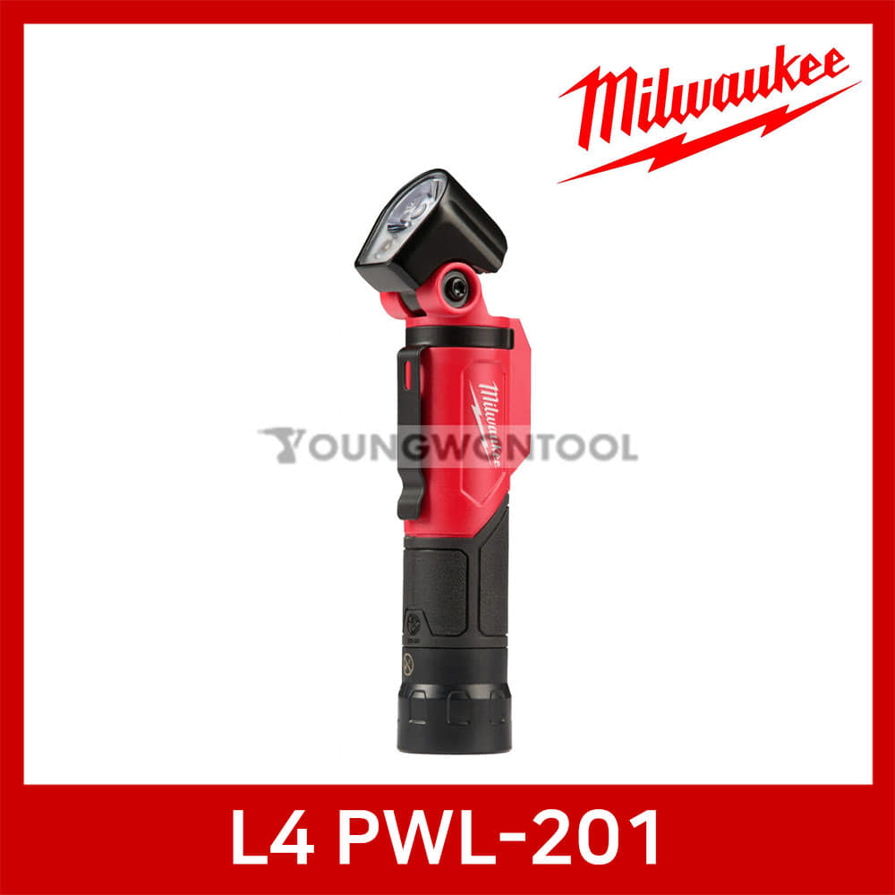 밀워키 L4 PWL-201 4V 2.5Ah LED 회전 손전등 충전식