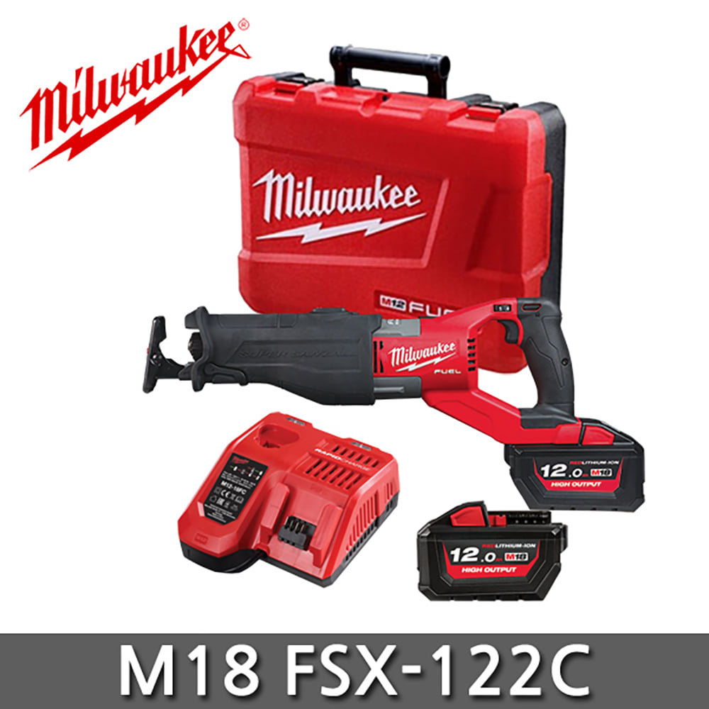 밀워키 M18 FSX-122C/0C 충전 컷소 12A 배터리2개세트