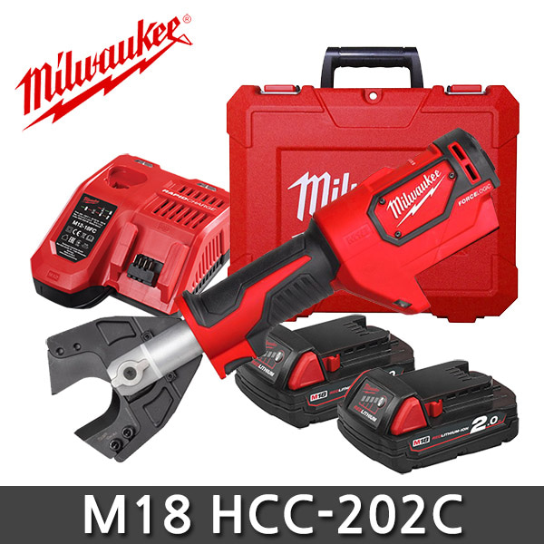 밀워키 M18 HCC-202C 유압식 케이블 2A 배터리선택
