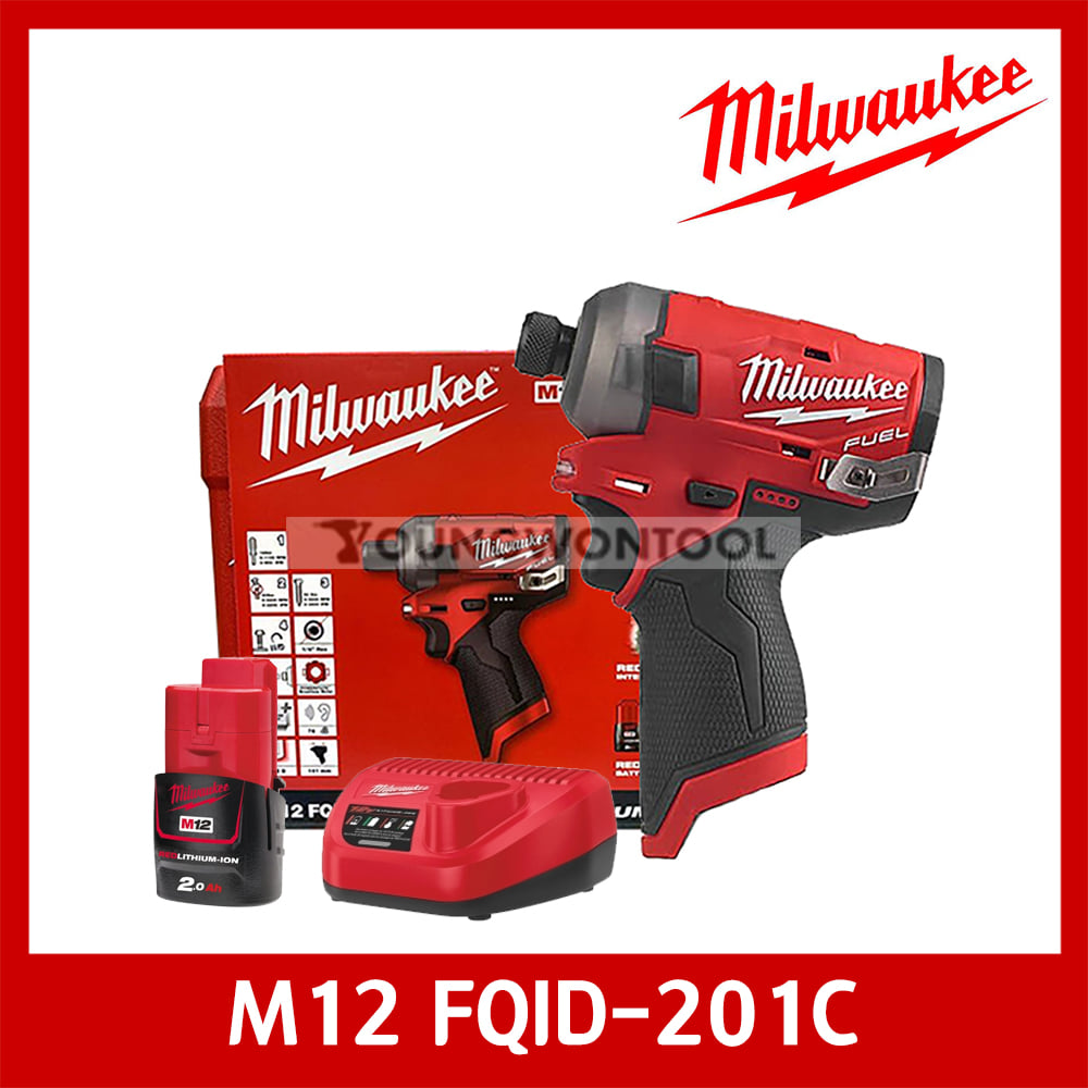 밀워키 M12 FQID-201C/202C 임팩트 오일펄스 2A 세트