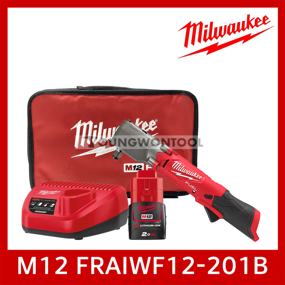 밀워키 M12 FRAIWF12-201B 직각렌치 1/2인치 2A 1개세트
