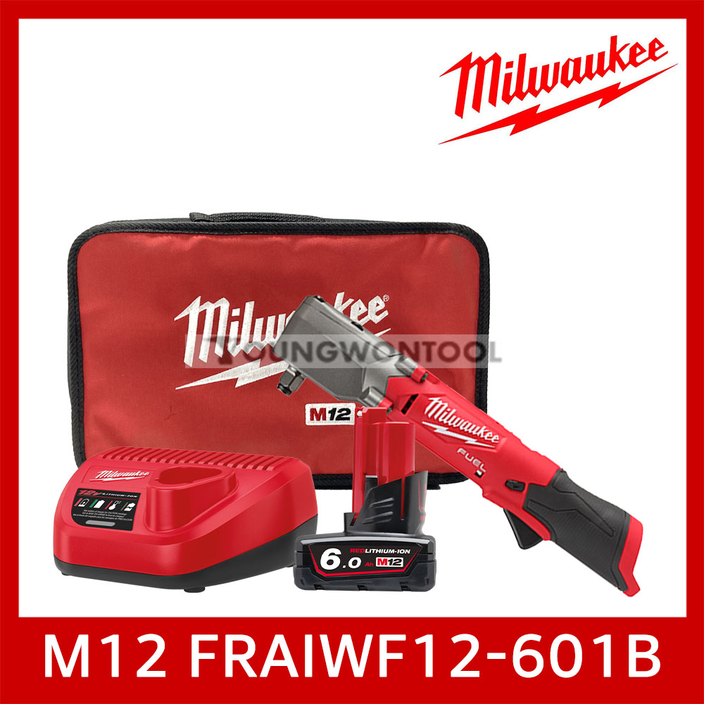 밀워키 M12 FRAIWF12-601B 직각렌치 1/2인치 6A 1개세트